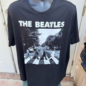 Hybrid Apparel, The Beatles, Short Sleeve, Black, Shirt, Size LT